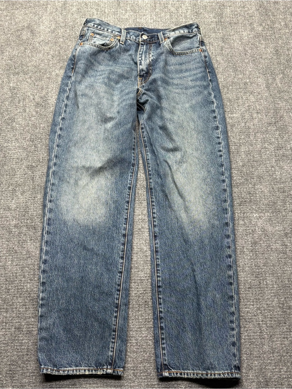Levis Premium 568 Loose Straight Leg Jeans Mens 30x32 Blue Denim 29037-0059